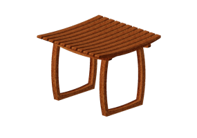 Cadeira 3D - Banqueta de madeira - Artzzi - Spine