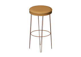 Chaises 3D - Tabouret en cuir - Artzzi - Royal