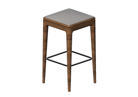 Cadeira 3D - Banqueta bar de madeira - Artzzi - Thae