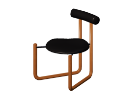 Cadeira 3D - Cadeira em couro - Artzzi - Ponto