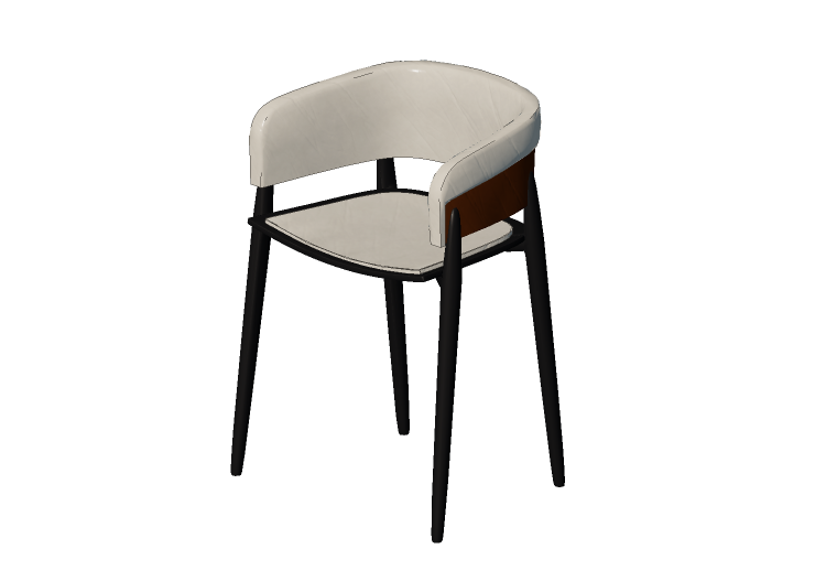 Cadeira 3D - Banqueta em tecido - Artzzi - Blues - ARTZZI Cadeira 3D - Banqueta em tecido - Artzzi - Blues - ARTZZI