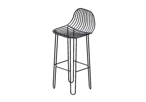 Chaises 3D - Tabouret en m&eacute;tal - Artzzi - Smart