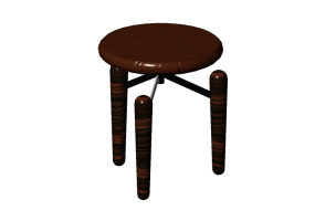 Sillas 3D - Taburete de madera - Artzzi - Tripod