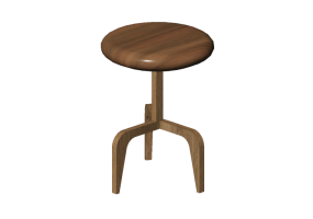 3D Chairs - Wooden stool - Artzzi - Iron
