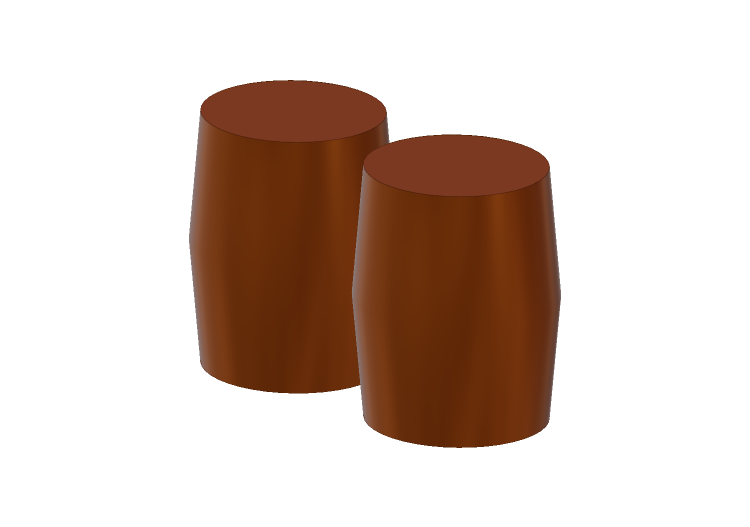 Chairs and Sofas 3D - Bronze pouf - Artzzi - Cobre - ARTZZI Chairs and Sofas 3D - Bronze pouf - Artzzi - Cobre - ARTZZI