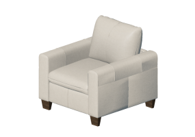 Sof&aacute;s 3D - Poltrona em tecido - Artzzi - Blanc