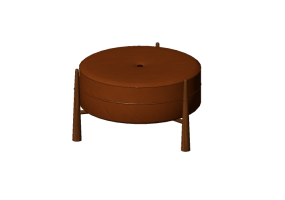 Chairs and Sofas 3D - Leather Pouf - Artzzi - Amintas