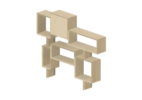 Librer&iacute;as y Contenedores 3D - Librer&iacute;a en madera - Artzzi - Sessenta