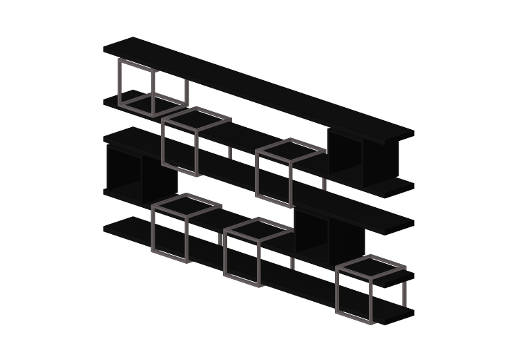 3D Bookshelves and Containers - Lacquered Wood shelf system... 3D Bookshelves and Containers - Lacquered Wood shelf system...